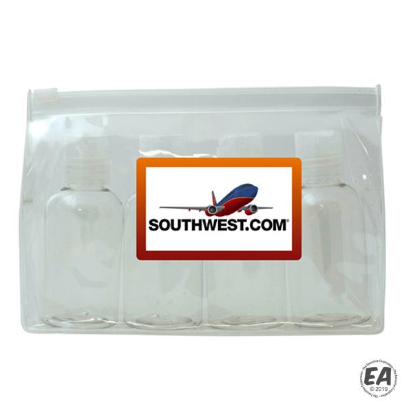 Customized Traveller TSA Empty Bottle Kit Branded Toiletry Bags Promotional Traveller TSA