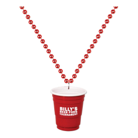 Red Cup Shot Glass on Beads