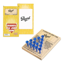 Wooden Triangle Jump Peg Game