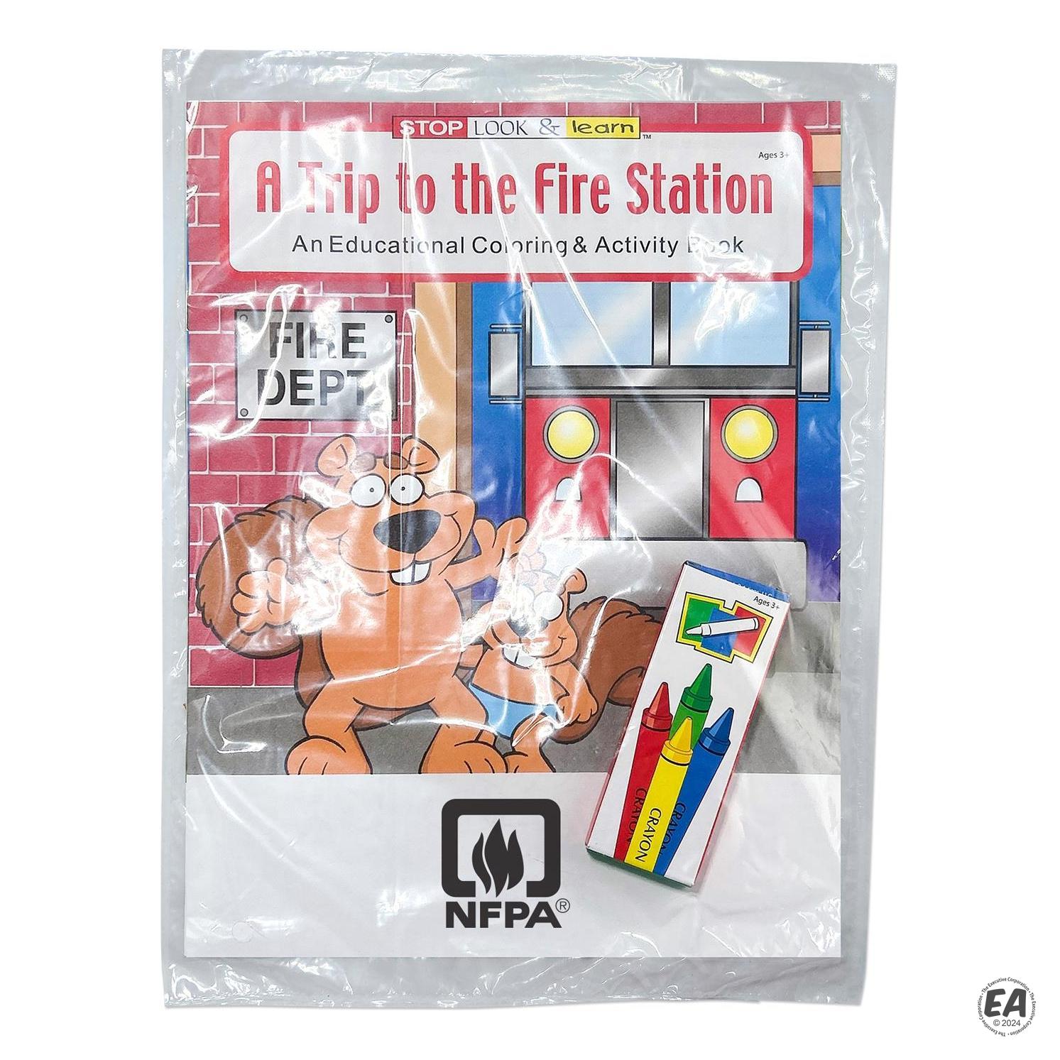 Customized A Trip To The Fire Station Coloring Book with Crayons Fun ...