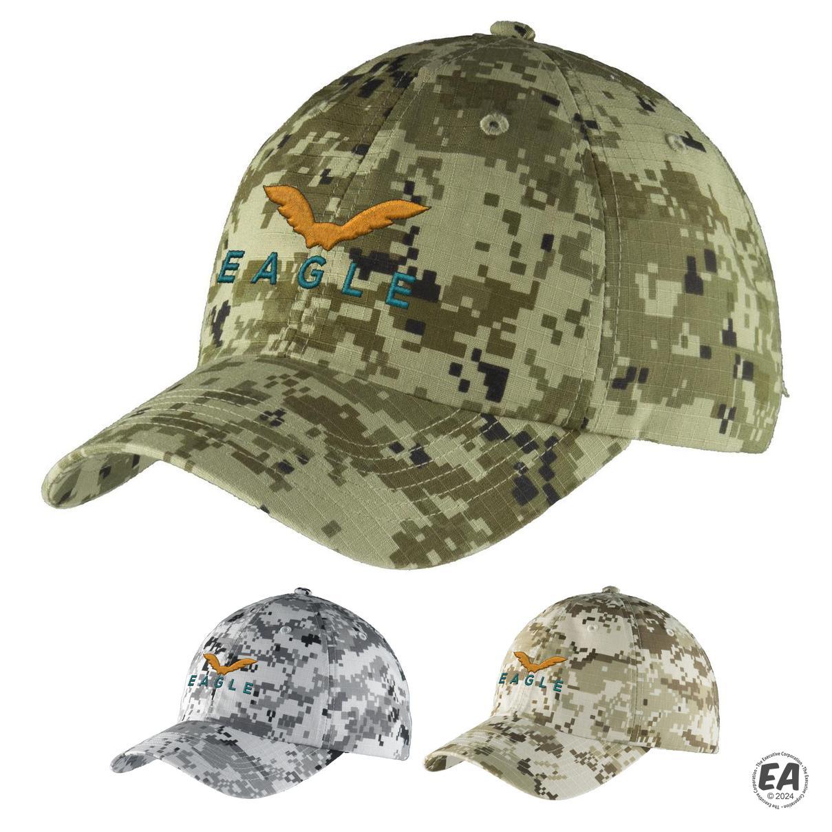 Port Authority Digital Ripstop Camouflage Cap - Low Profile Cotton Camo Hat (C925) - View #10