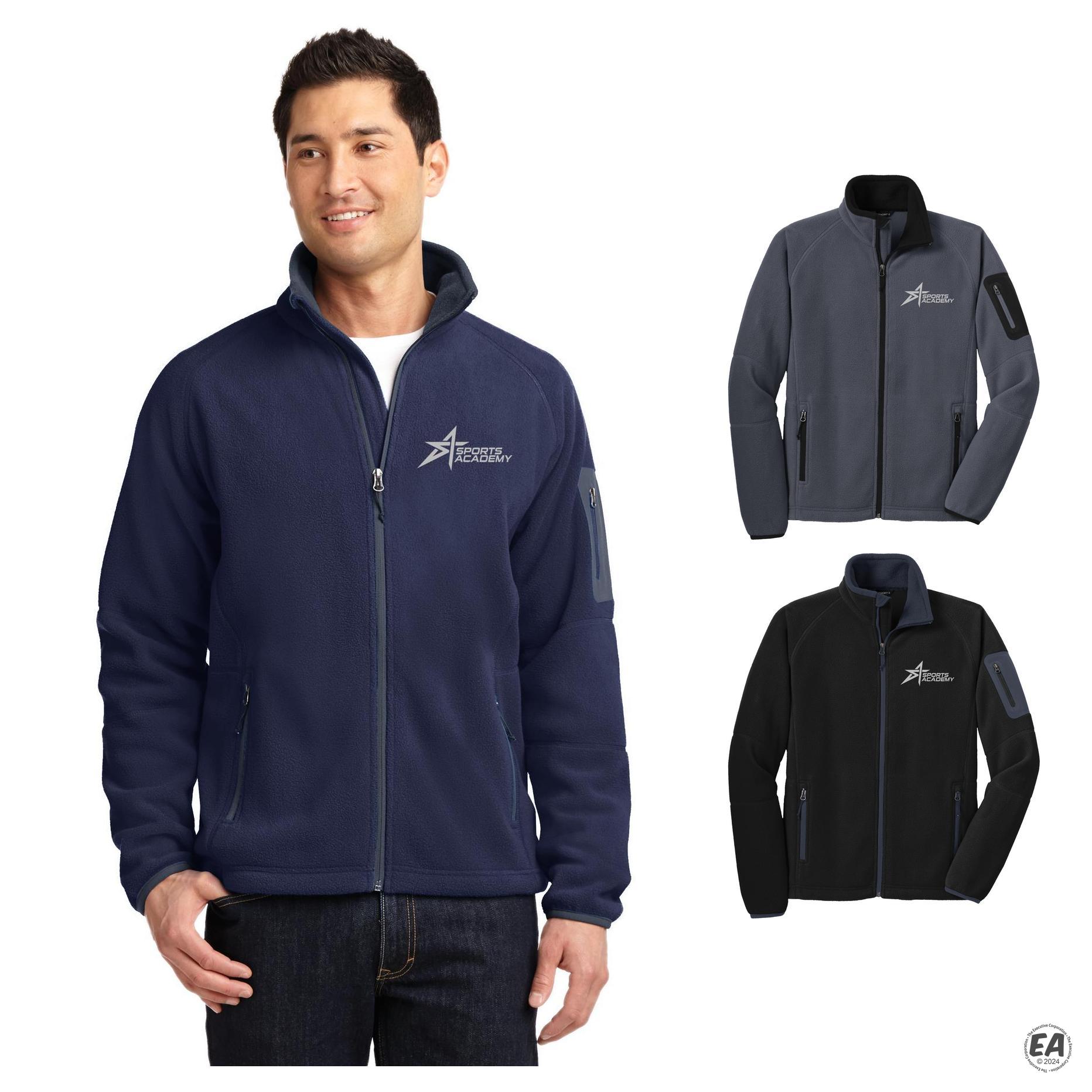 Men's Custom Fleece Jacket - Personalized With Logo Or Text Embroidery