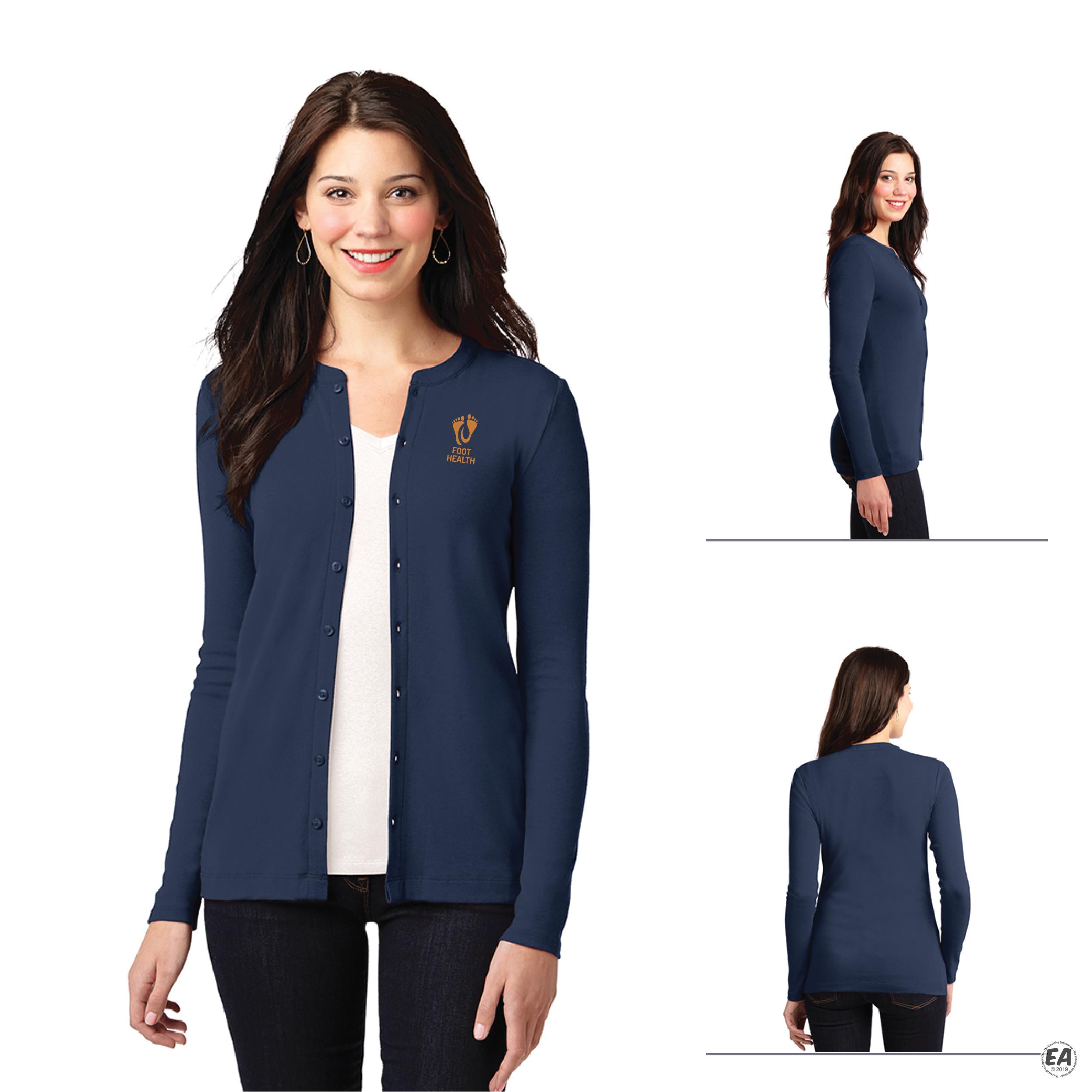 Port Authority Ladies Concept Stretch Cardigan – Soft Button-Front Sweater, LM1008