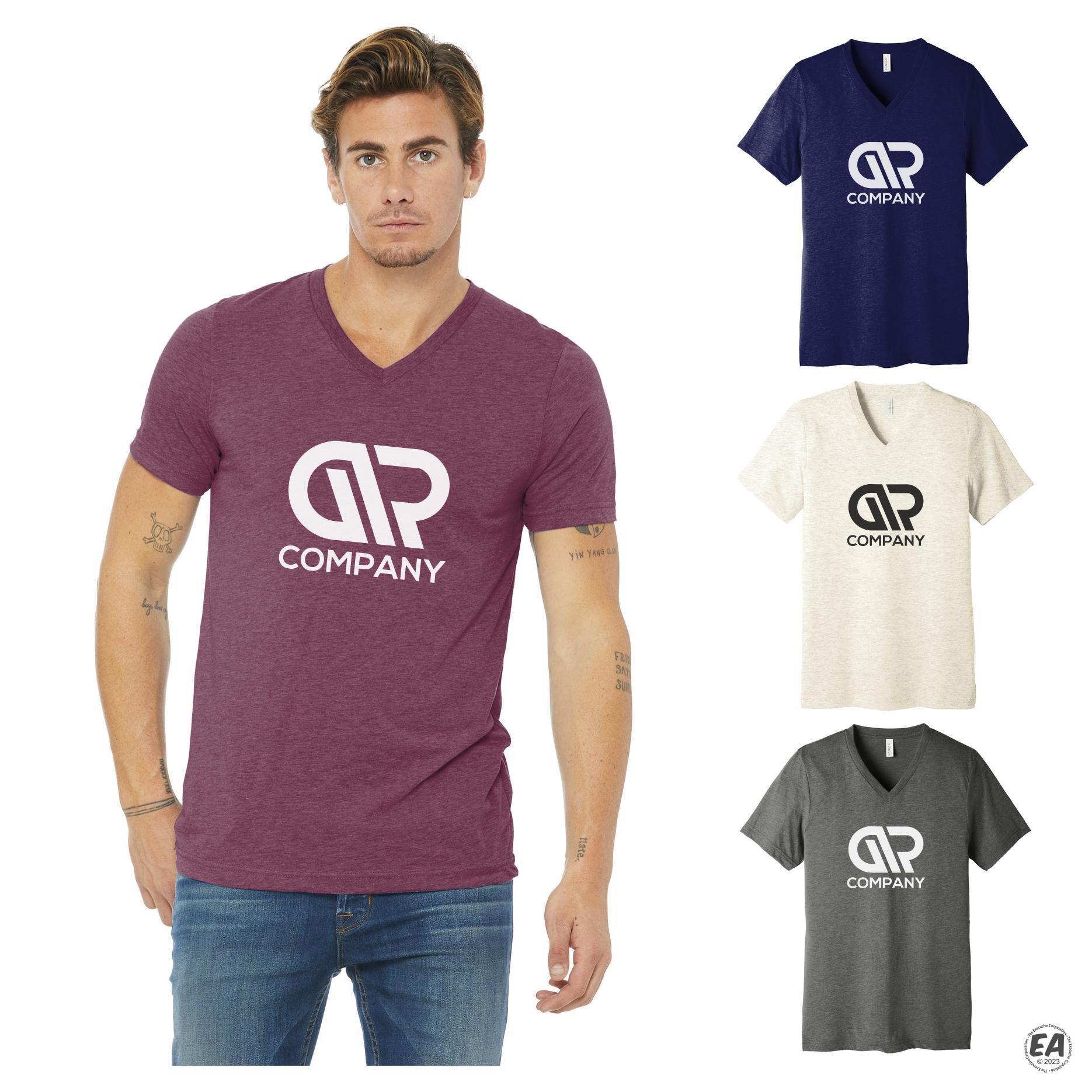 Promotional Bella+Canvas BC3415 Unisex Triblend Short Sleeve V-Neck Te ...