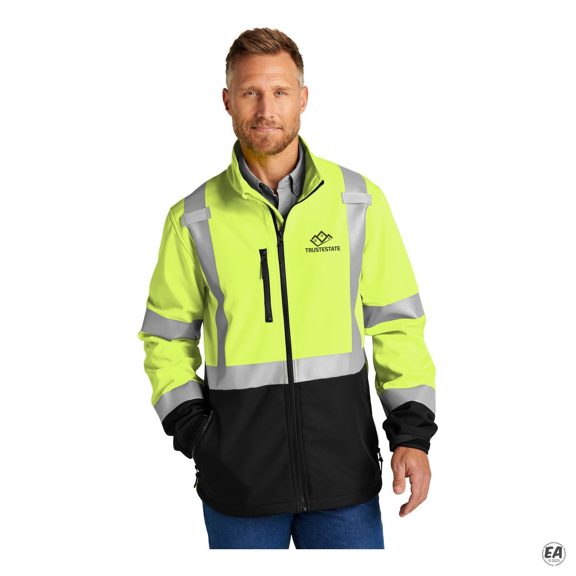 Customized CornerStone CSJ503 ANSI 107 Class 3 Soft Shell Jacket ...