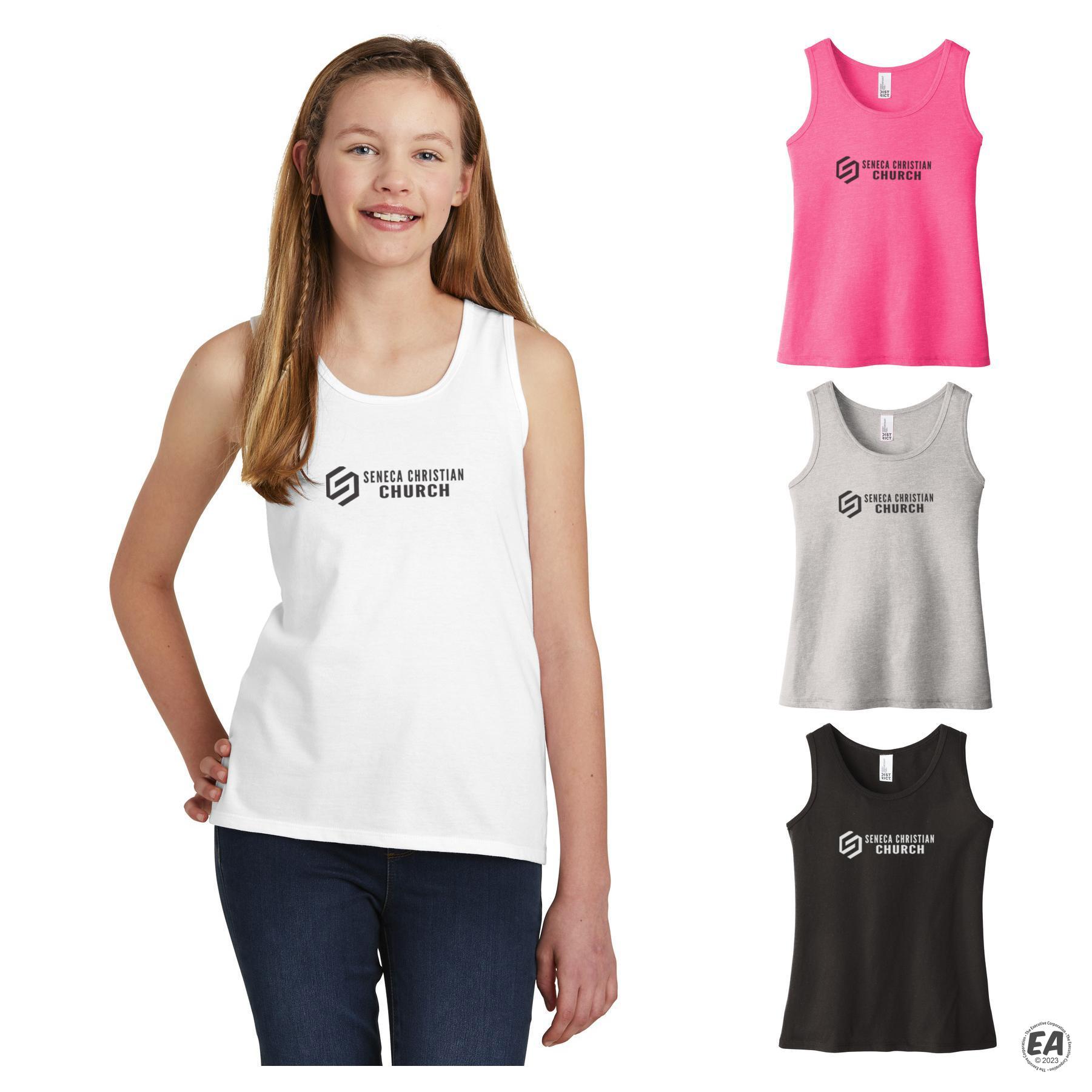 Customized District DT6303YG Girls V.I.T Tank Promotional Youth Tank