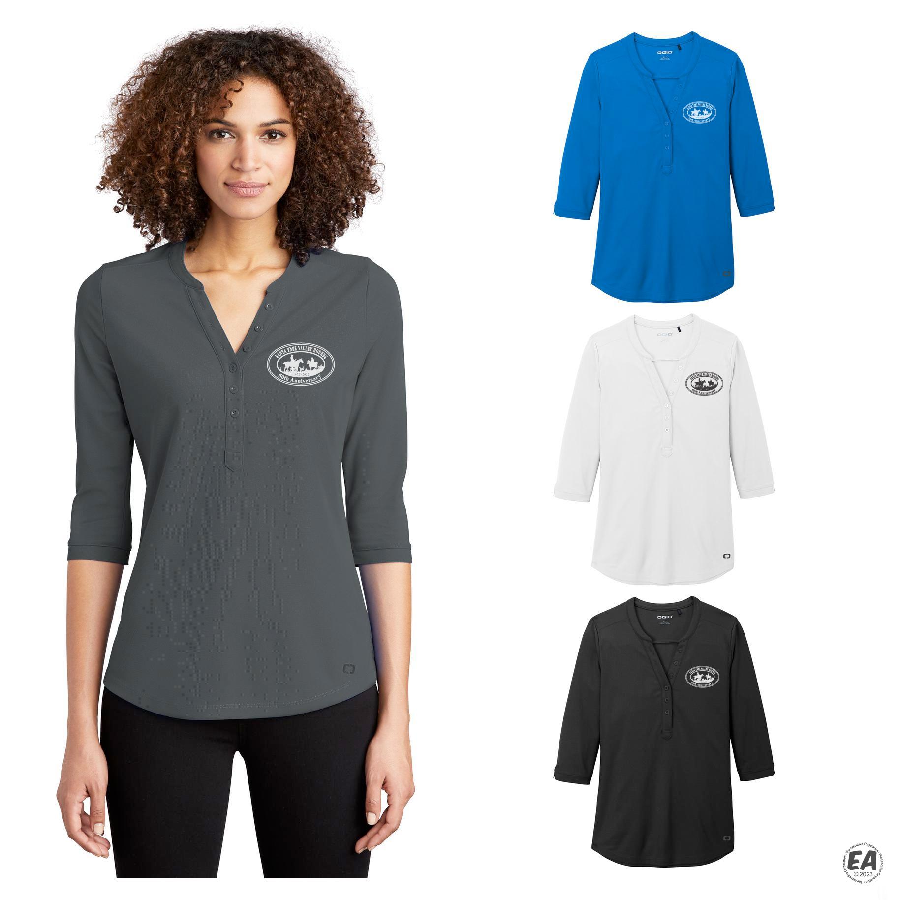 Customized OGIO LOG104 Ladies Jewel Henley Promotional Ladies