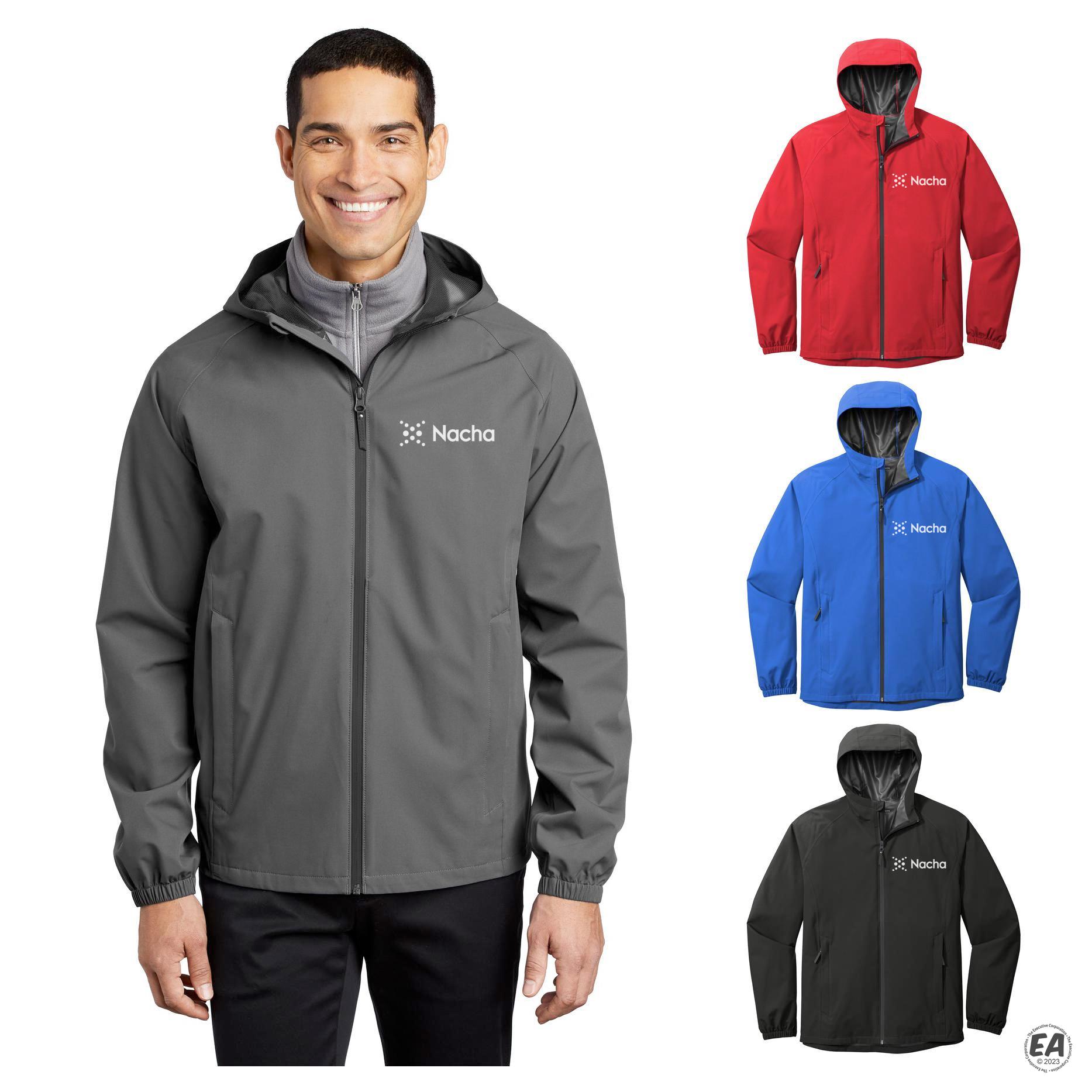 Branded Port Authority J407 Essential Rain Jacket | Customized Rain ...