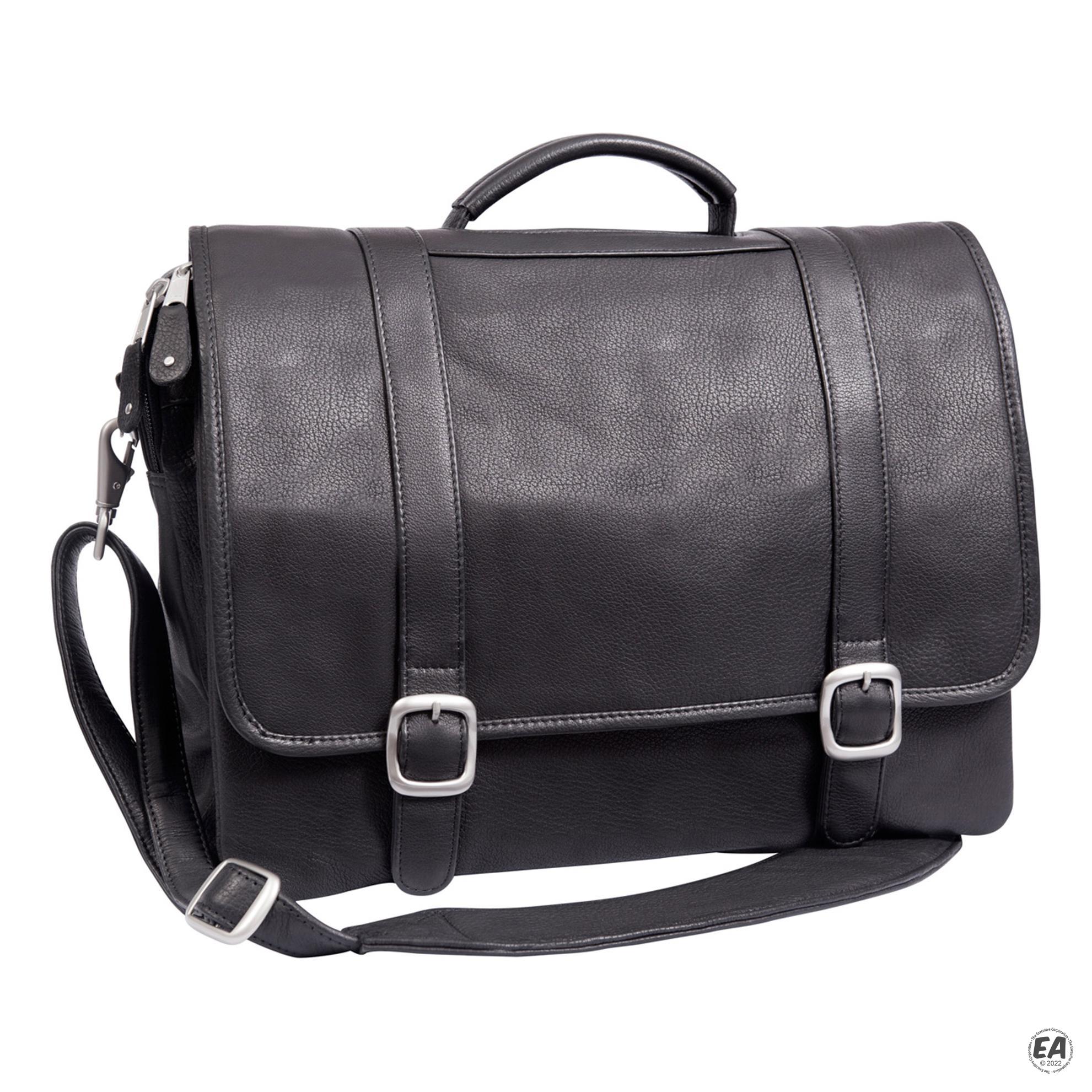 Custom Computer Briefcase Customized Willow Rock Leather Computer Briefcase | Promotional Laptop ...