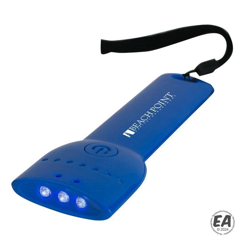 Customized 3 LED Flat Plastic Flashlight with Custom LED Flashlights Promotional 3