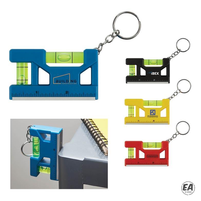 Promotional Hank 3 inch Level Ruler Keyring | Custom Rulers | Branded ...