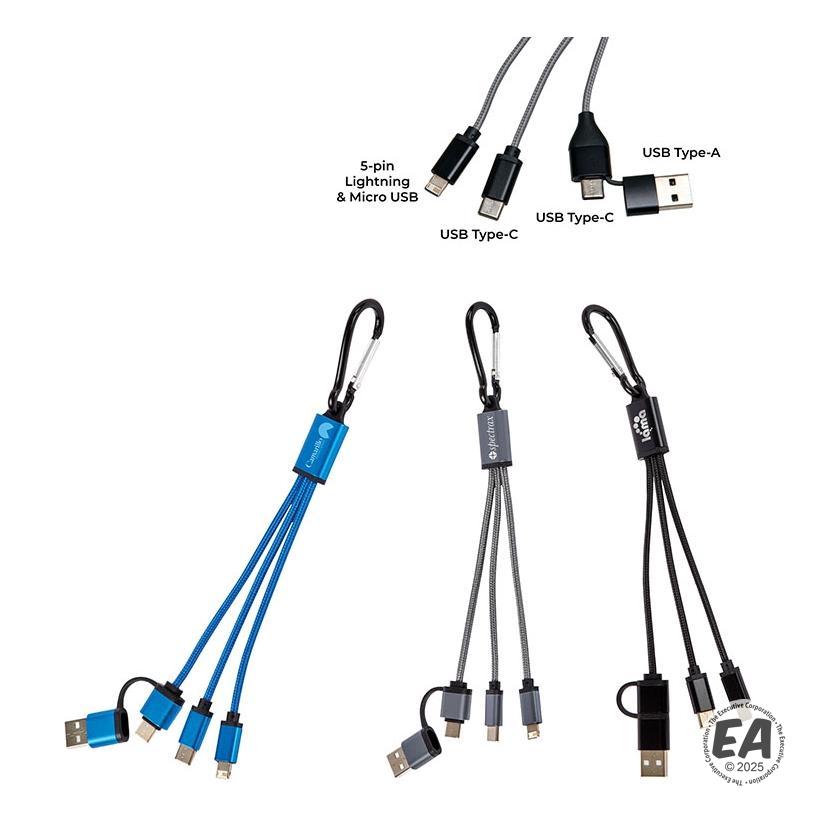 Branded Libra 4-in-1 Charging Cable Set | Customized Charging Cables ...
