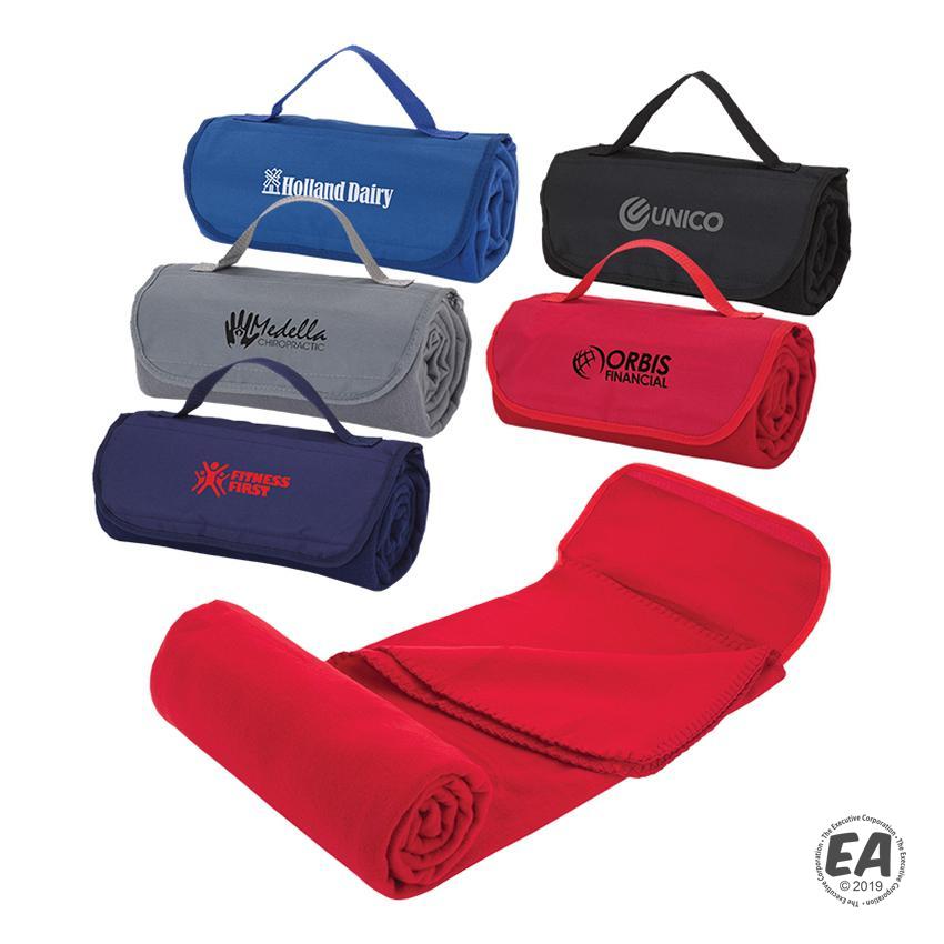 Promotional Giftcor GR5112 RollUp Blanket Customized Blankets Custom Giftcor GR5112 RollUp