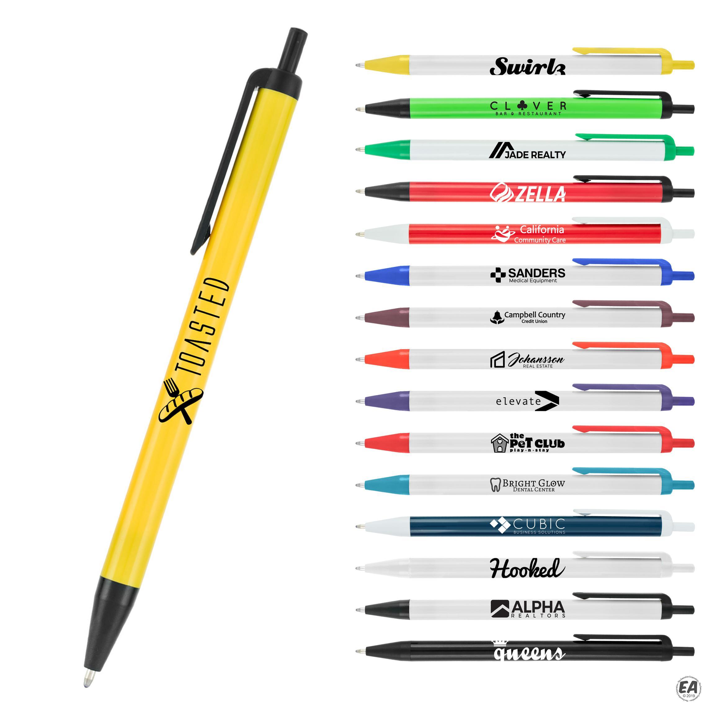 Branded Biz Click Pen | Promotional Plastic Click Pens | Customized Biz ...