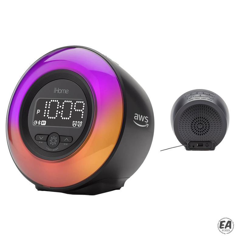 Customized iHome Powerclock Glow Bluetooth Color Changing Alarm Clock