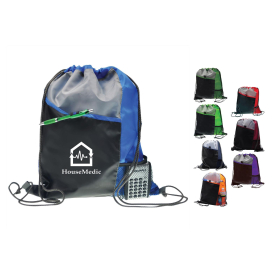Soccer Drawstring Bag Backpack MESH & MICROFIBER Draw String BAGS Backpack 