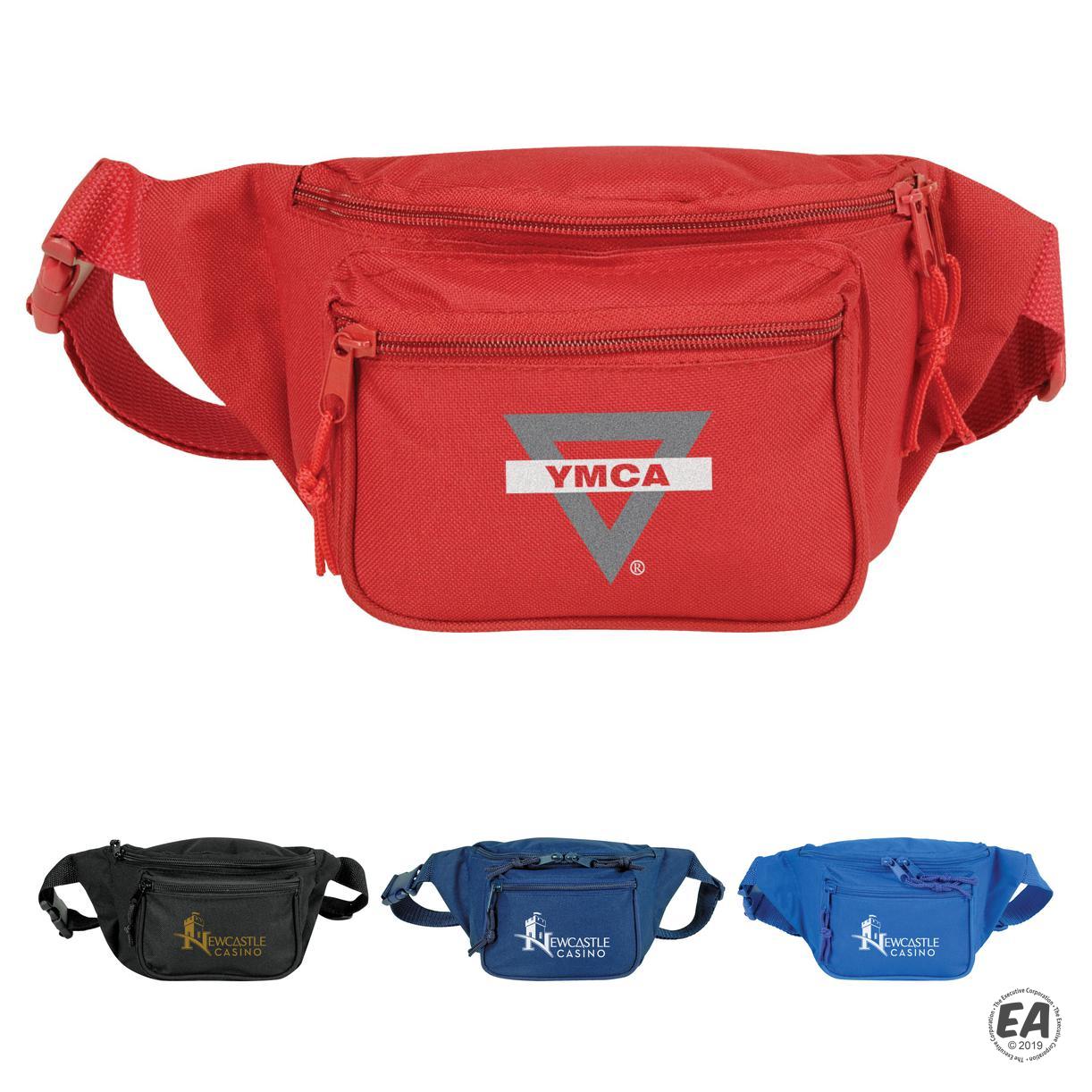 Promotional Heavy Duty 3 Zipper Fanny Pack Customized Fanny Packs