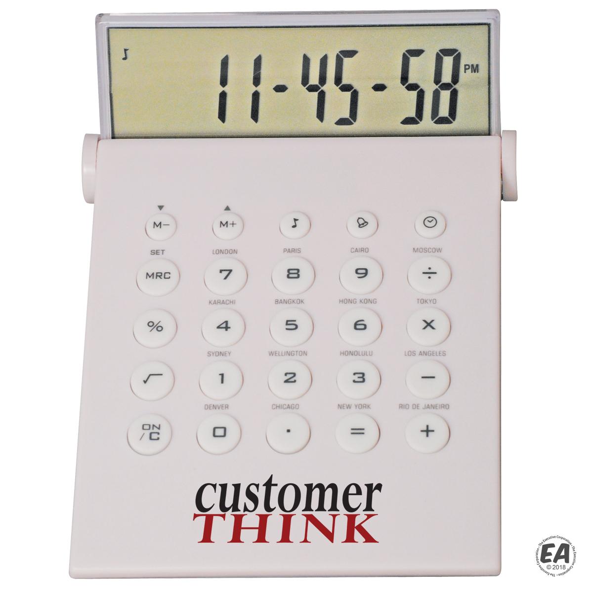 Promotional Desktop Calculator/World Time Alarm Clock in One