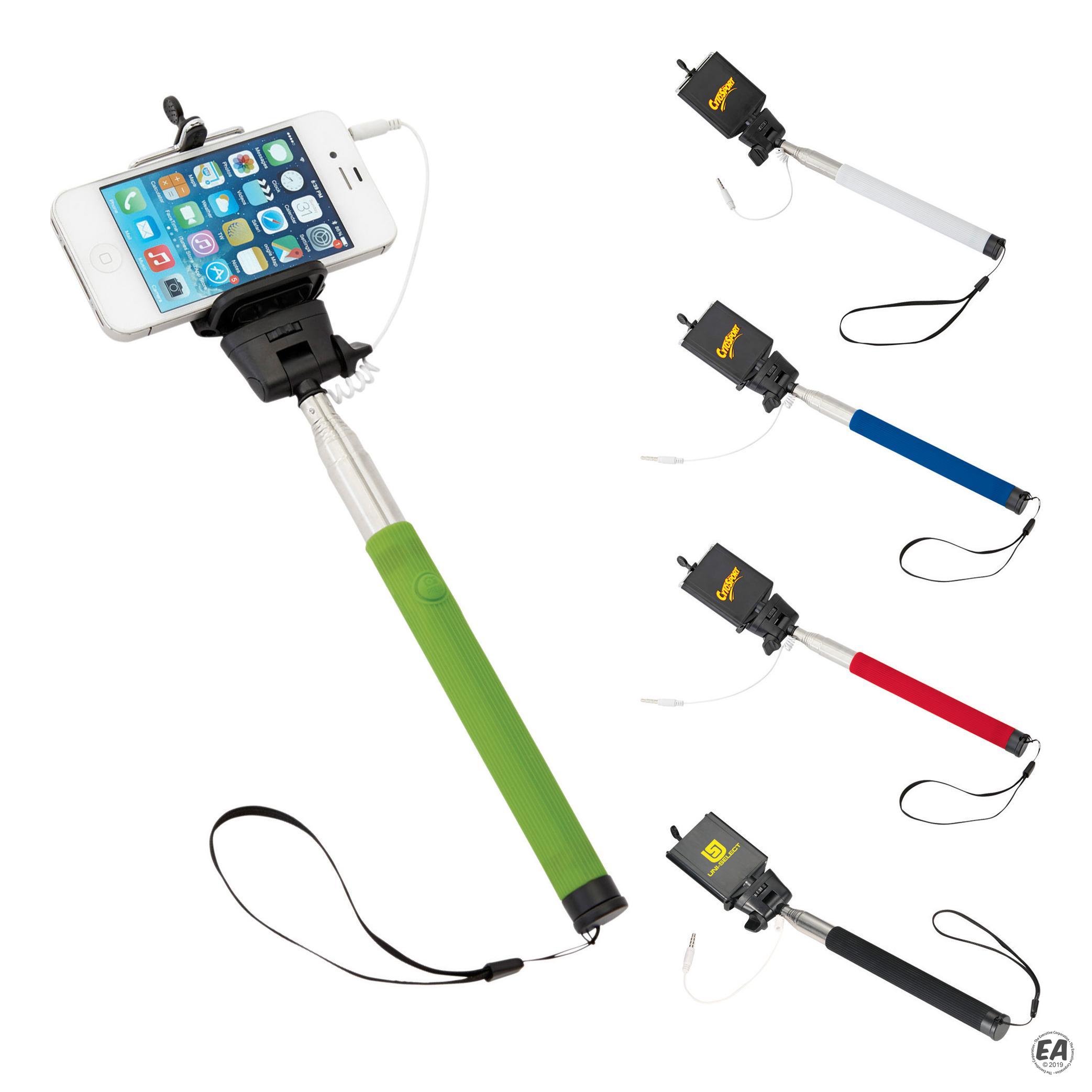 Promotional 35.5" Wire Selfie Stick Customized Selfie Sticks