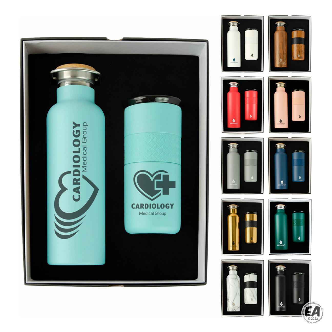 Promotional Elemental 2Piece Gift Set 25 oz Classic Water Bottle & 16 oz Artisan Tumbler