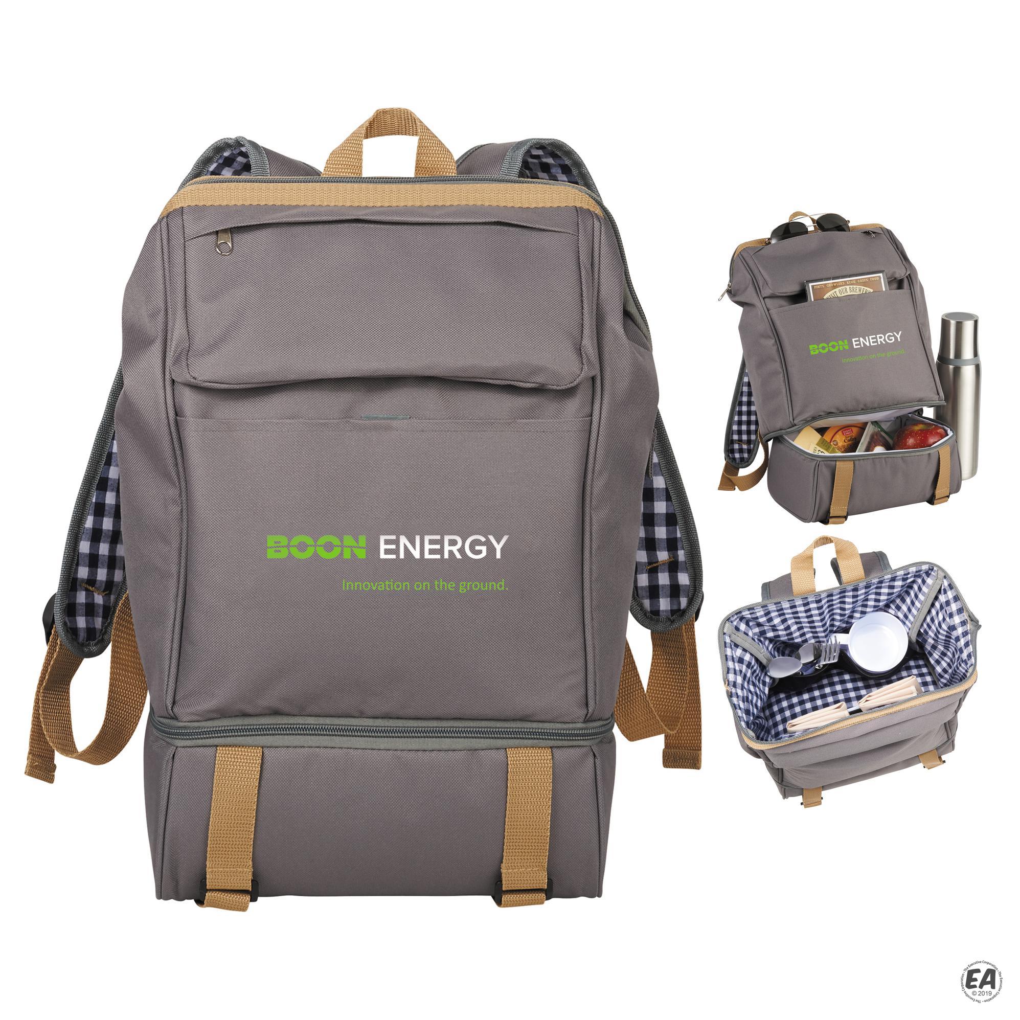 Branded Caf Picnic Backpack for Two Promotional Picnic Bags