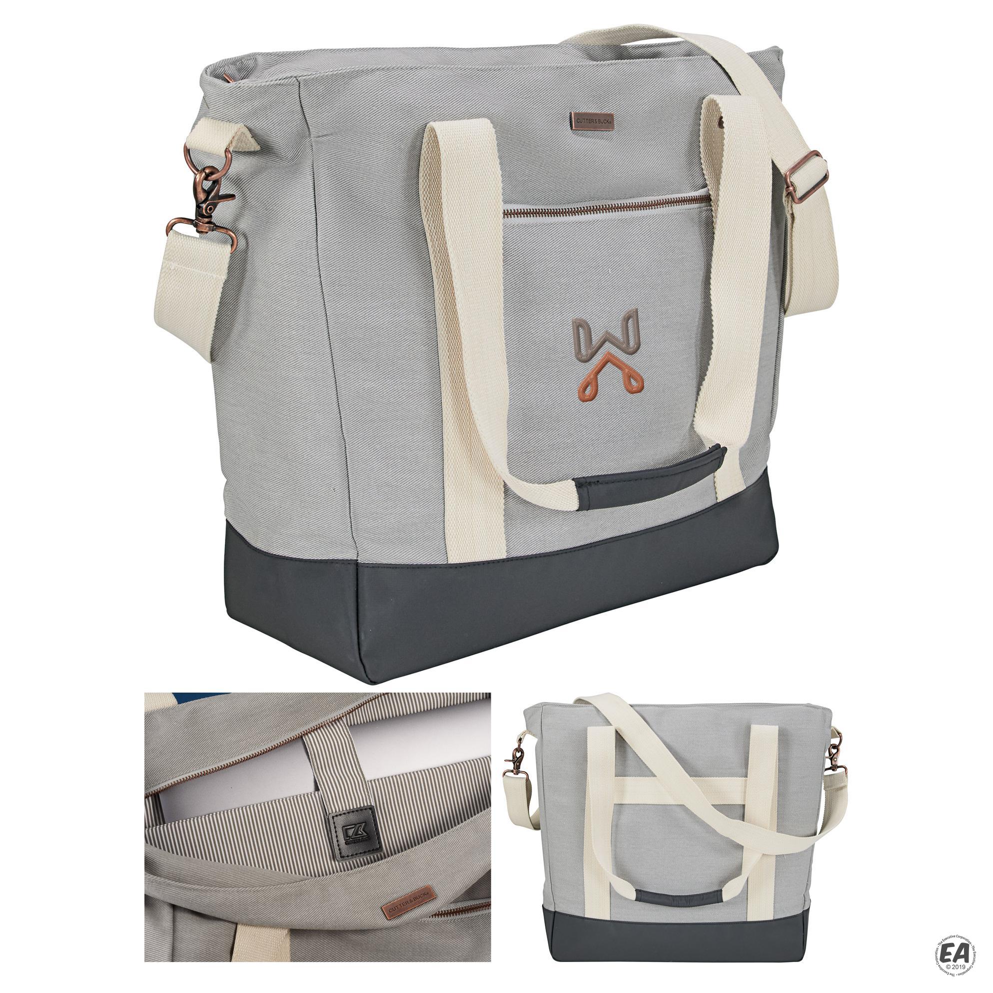 Customized Cutter & Buck Cotton Computer Tote Bag Promotional Cotton Tote Bags Custom Cutter