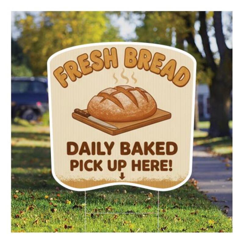Customized 20x20 Bread Shaped Full Color Yard Signs - Double Side ...