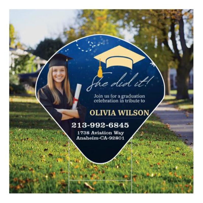 Customized 20x20 Shell Shaped Full Color Yard Signs - Single Side ...