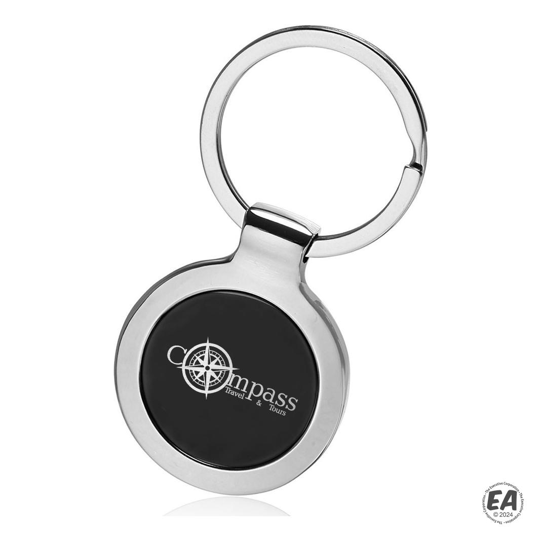 Branded Round Two Tone Keychain | Customized Keychains | Promotional ...
