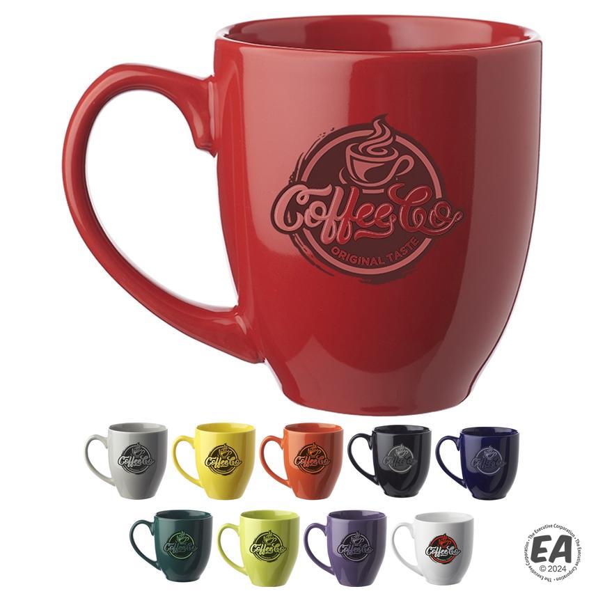 Promotional 16 oz. Bistro Glossy Coffee Mug | Customized Bistro Mugs |  Custom 16 oz. Bistro Glossy Coffee Mug from ExecutiveAdvertising.com