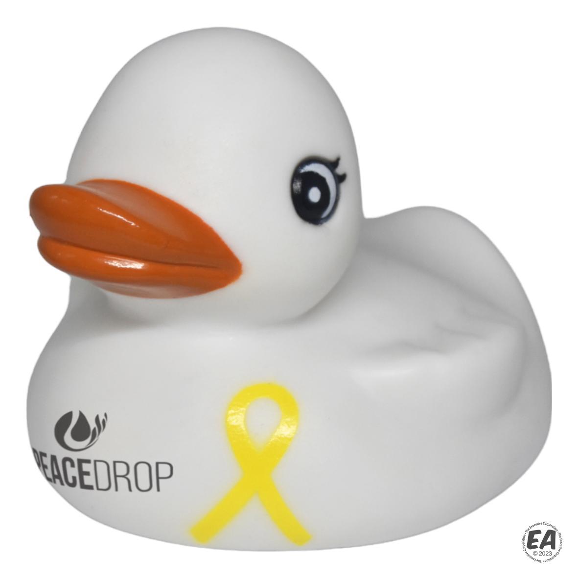 Red Ribbon Week Duck Customized Yellow Ribbon Rubber Duck | Promotional Rubber Ducks ...
