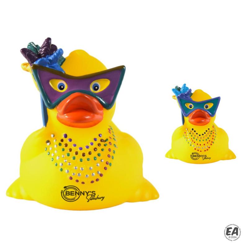mardi gras beads with rubber ducks