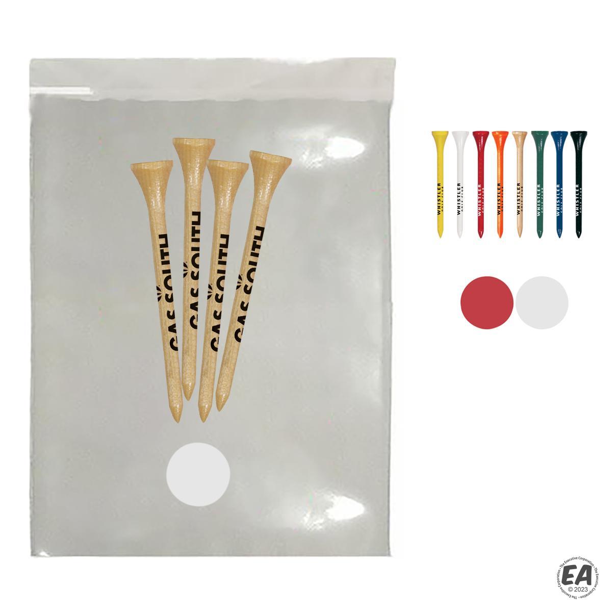 Branded Golf Tournament Kit 4 Tall Golf Tees, Ball Marker