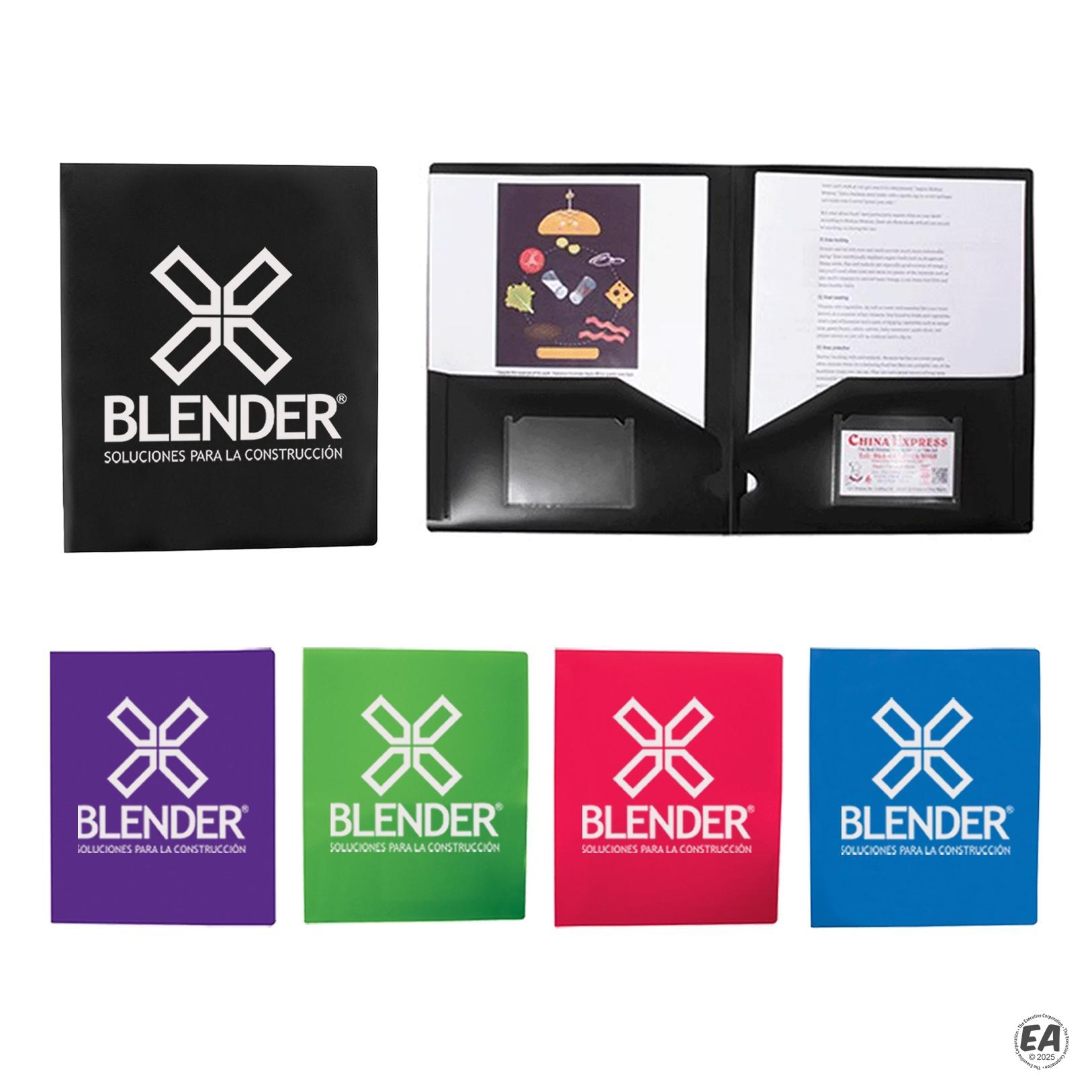 Customized Two Pocket Paper Folder | Promotional Document Holders ...