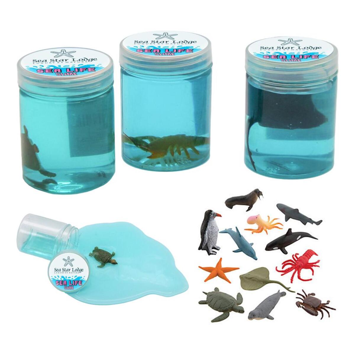 Custom Sea Life Themed Slime In Clear Container | Promotional Toys ...