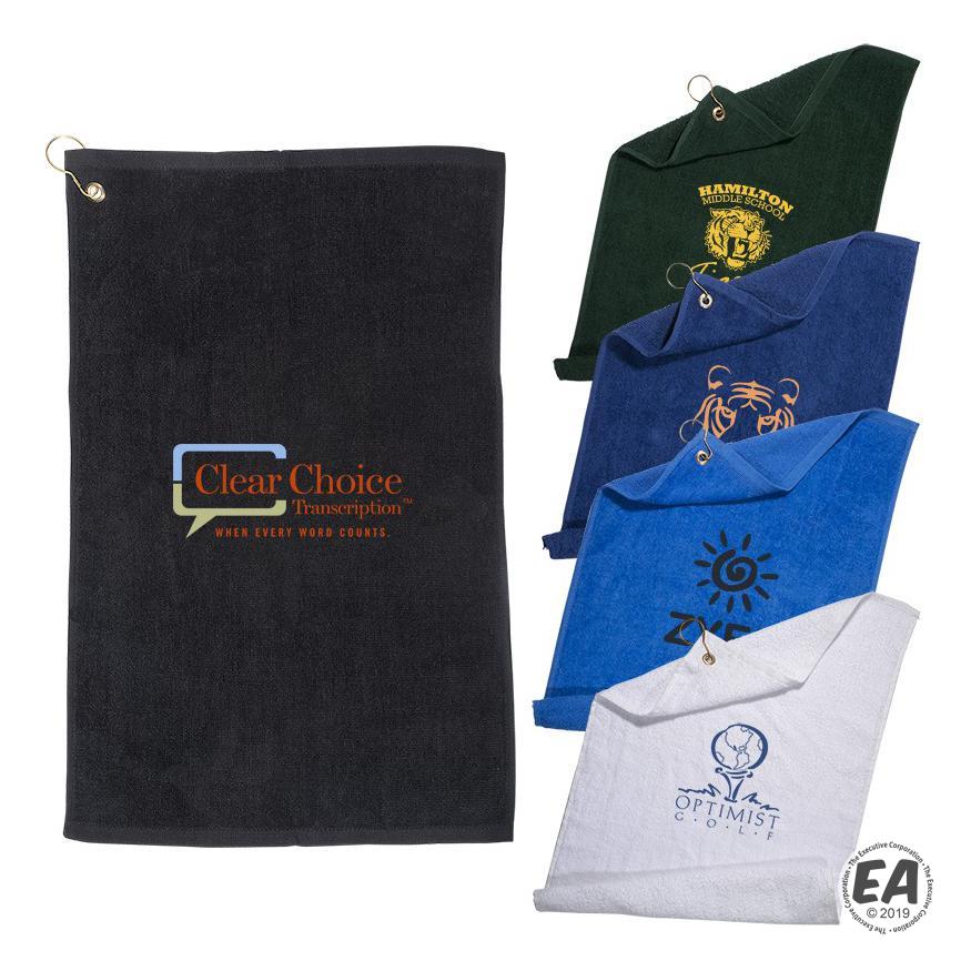 Custom Golf Towel with Grommet and Hook (16 x 25) Customized Towels