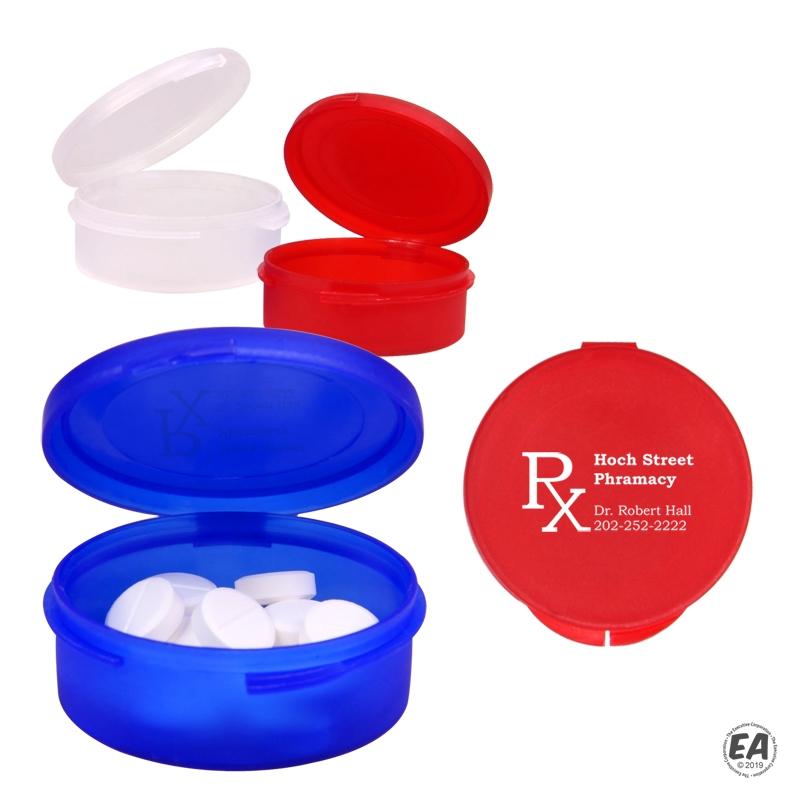 Promotional Single Compartment Plastic Pill Case Custom Pill Cases