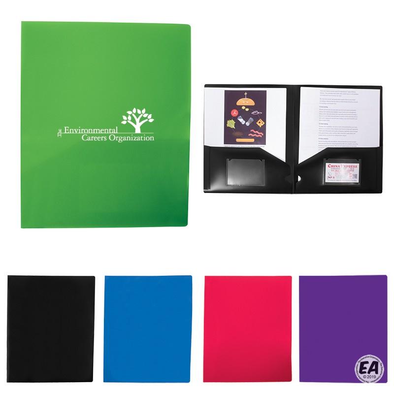 presentation folder with business card holder