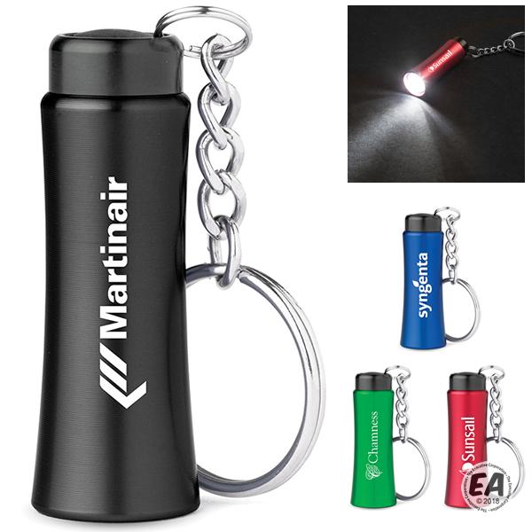 Customized Slim Silhouette Key Light Branded Flashlights Keychains