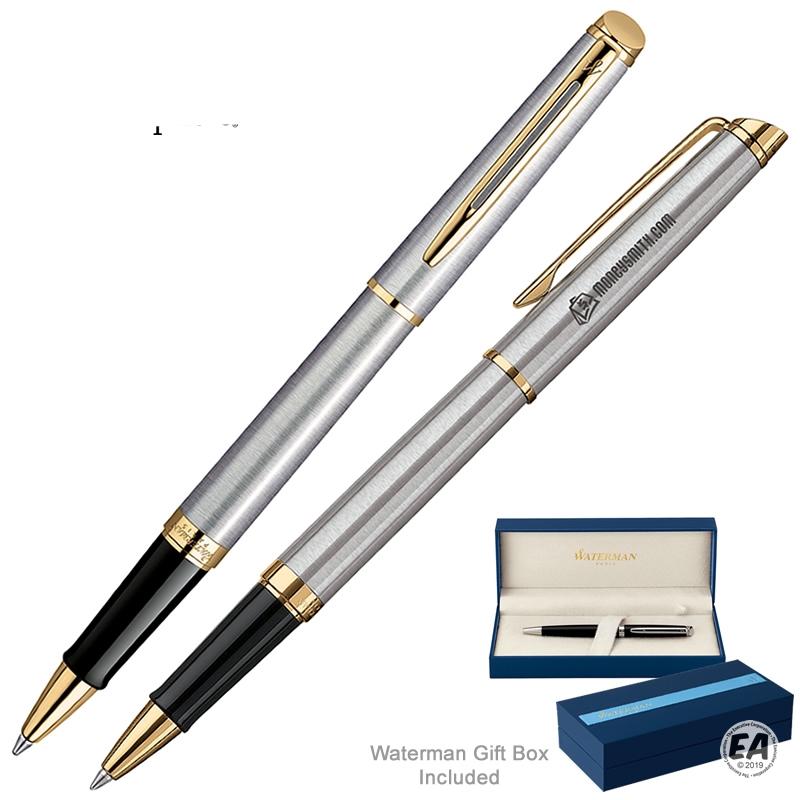 Customized Waterman Hemisphere Stainless Steel GT Rollerball Pen