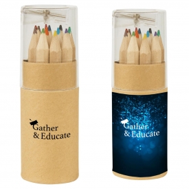 12-Piece Colored Pencils Tube With Sharpener