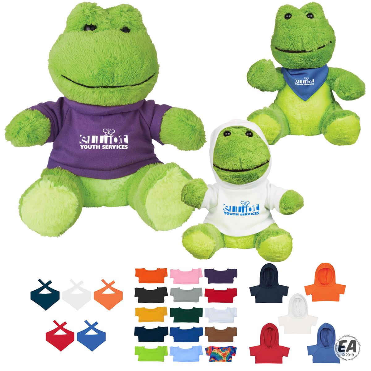 Customized 81/2" Fantastic Frog Stuffed Animal Promotional Stuffed