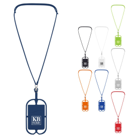 Silicone Lanyard With Phone Holder & Wallet