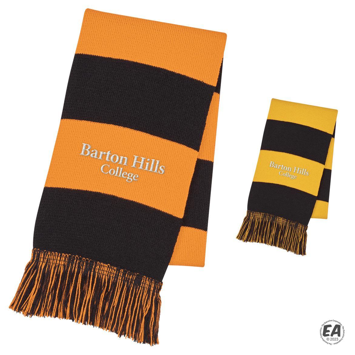 Promotional Rugby Stripe Scarf Branded Scarves Customized Rugby