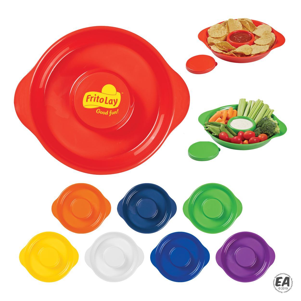 Customized Party Chip and Dip Tray Promotional Food Containers Custom Party Chip and Dip