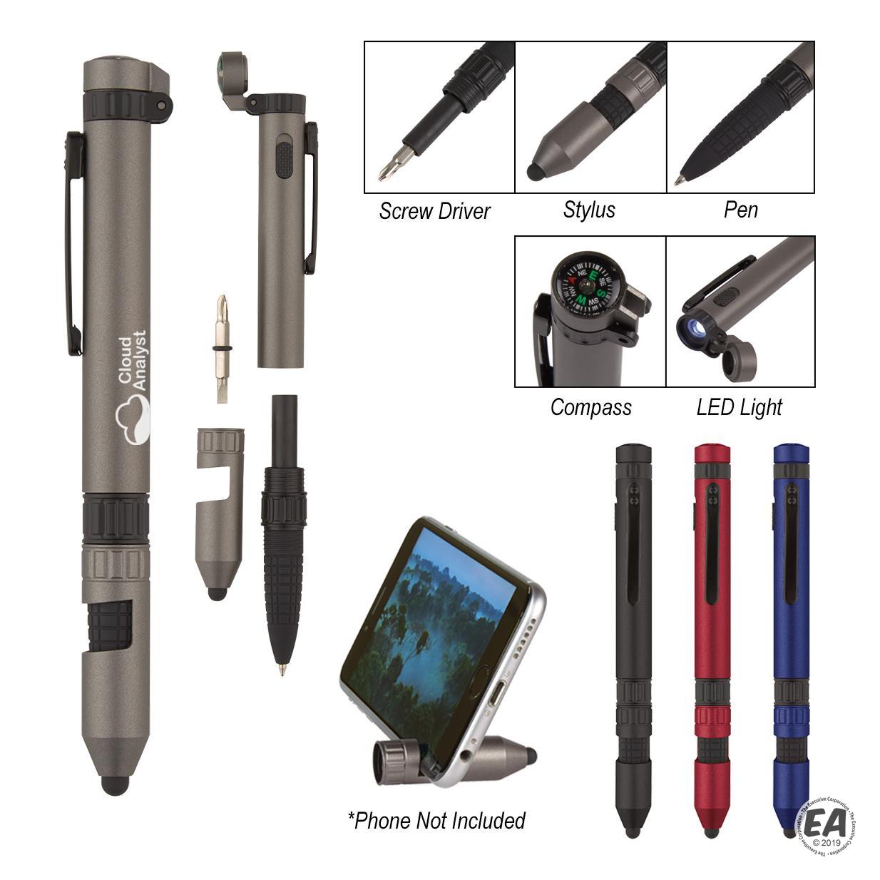 Customized 6-In-1 Quest Multi Tool Pen | Promotional Multi Tools