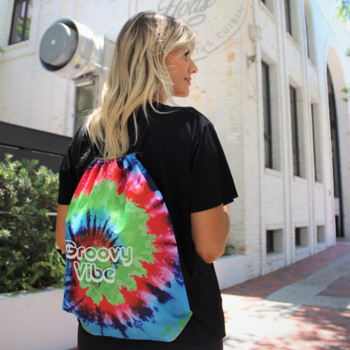 Tie-Dye Drawstring Bag