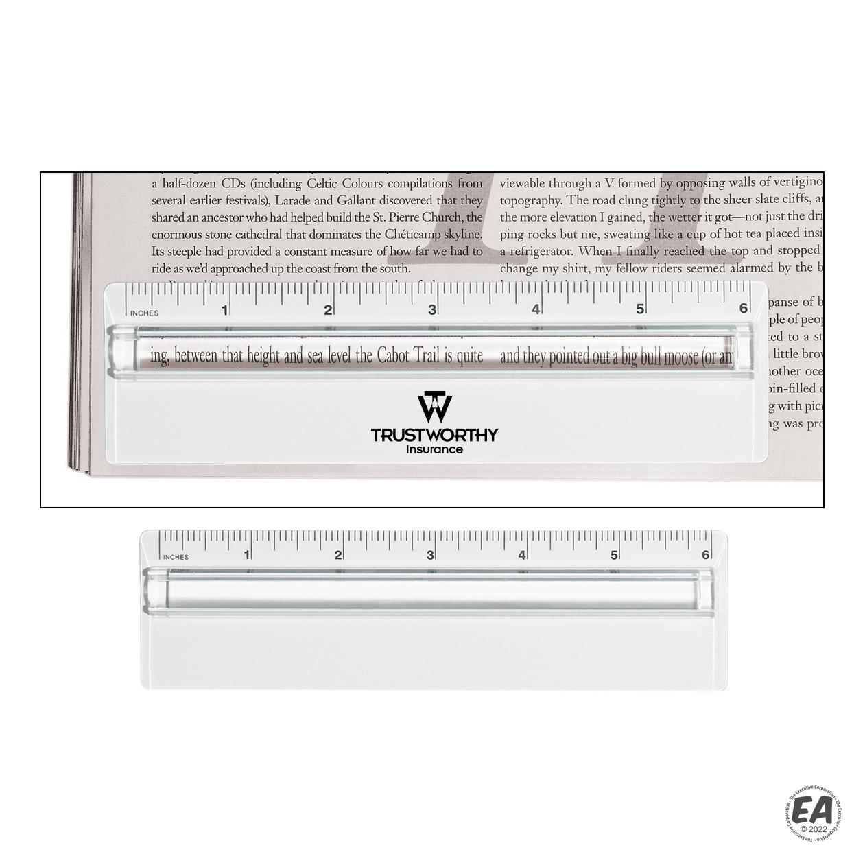 Branded Plastic 6 Ruler with Magnifying Glass | Customized Rulers ...