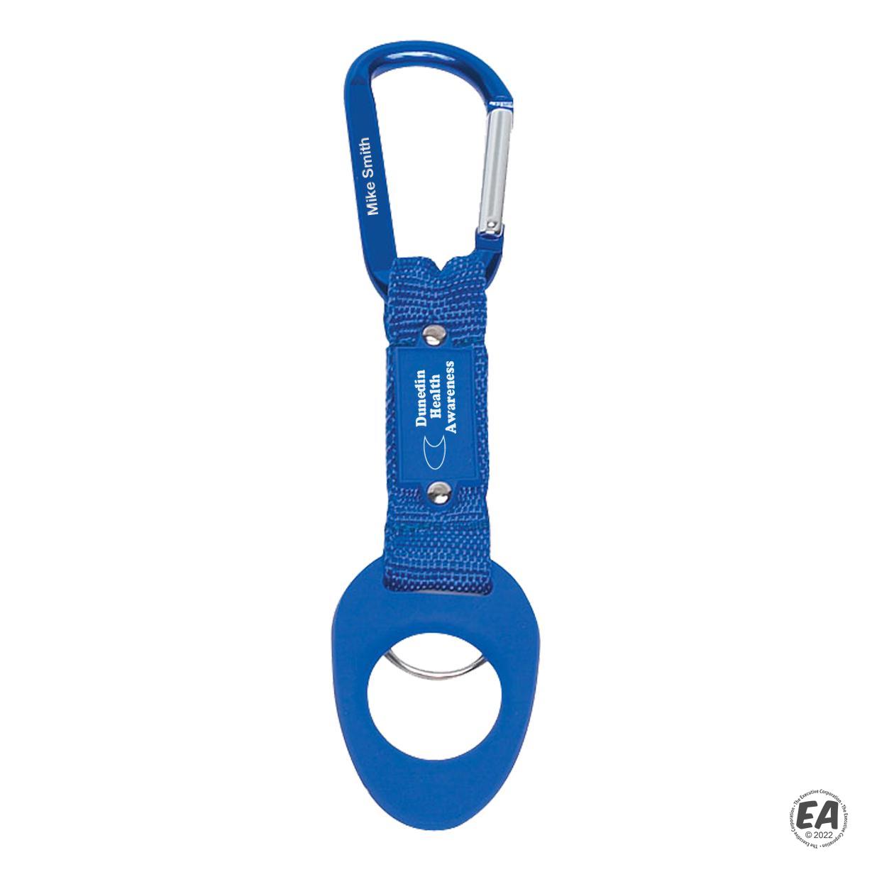 Customized 6mm Carabiner with Travel Water Bottle Holder Custom