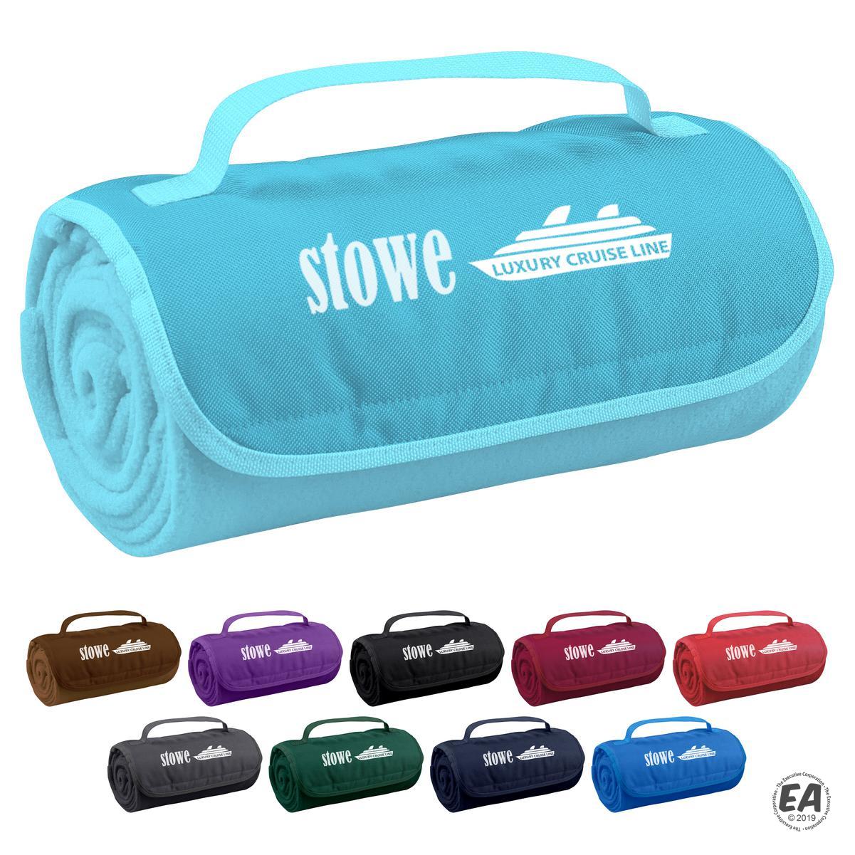 Branded Economy Rollup Blanket Customized Blankets Promotional